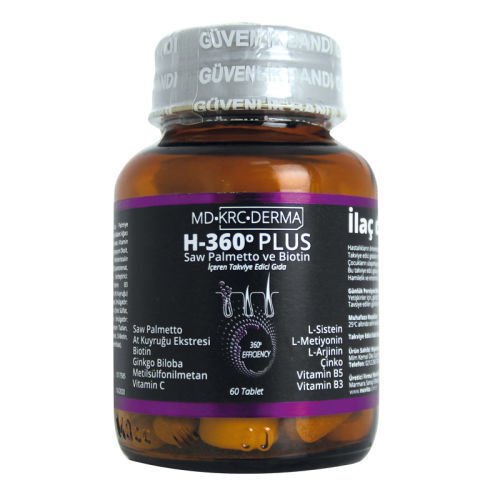 Hair 360 Plus Saw Palmetto ve Biotin 60 tablet