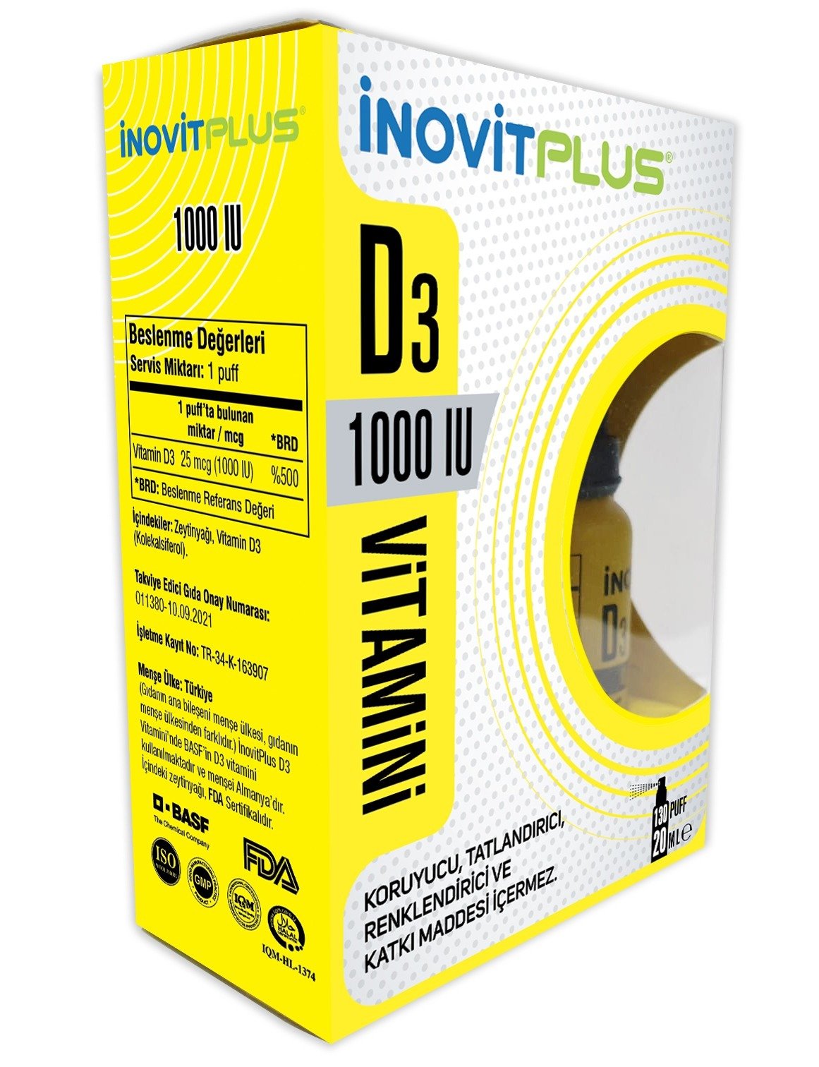 Inovıt Plus Vıtamın D3 1000 Sprey 20 Ml