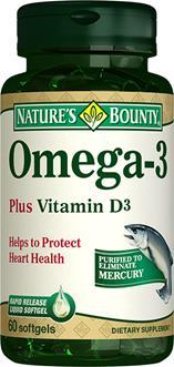 Nature'S Bounty Omega 3 Plus Vitamin D3 60 Softjel Kapsül