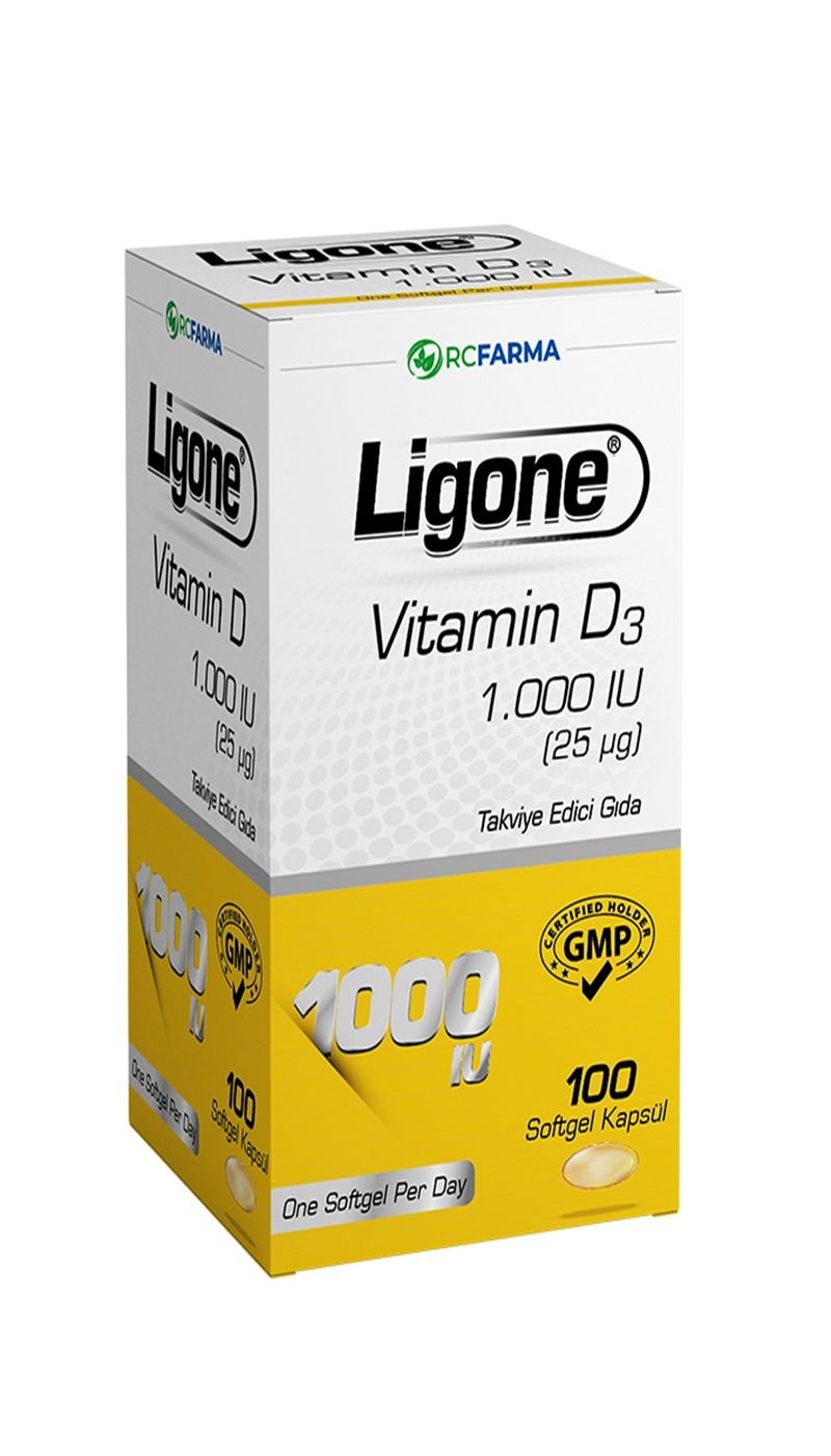 Ligone Vitamin D3 1000 IU Softgel 100 Kapsül