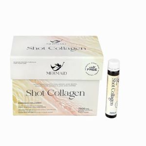 Mermaid Shot Collagen Balık Kolajen Hyalüronik Asit Biotin Glutatyon Vitamin ve Mineral 25 ml x 28'li