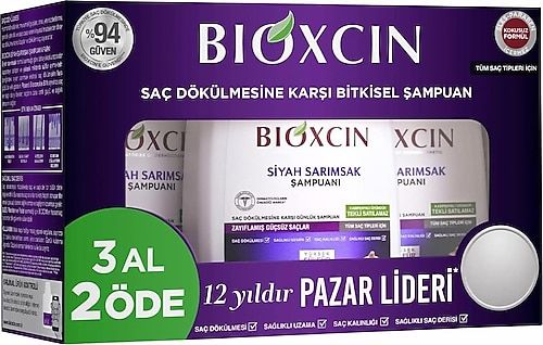 Bioxcin Siyah Sarımsak Şampuanı 300 ml - 3 Al 2 Öde (159,80 TL Etiketli)