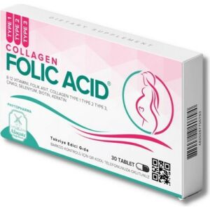 Alaçatı Değirmeni Folik Asit B12 Biotin Selenyum Collagen Type I-II-III 1200 mg 30 Tablet