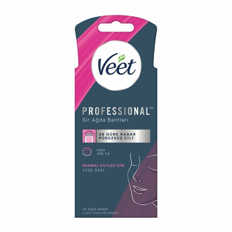 Veet Professional Ağda Bandı Yüze Özel Normal 12'li