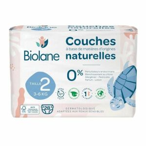 Biolane Couches Eco-Responsables Bebek Bezi T2 3-6 kg 28'li