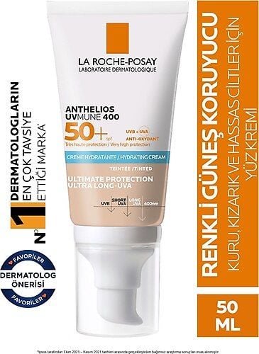 La Roche Posay Anthelios UVMune 400 Nemlendirici Güneş Kremi Tinted SPF50+ 50 ml