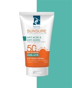 Sunsure 50 Spf Antı Akne Antıagıng 75 Ml Dermo Clean