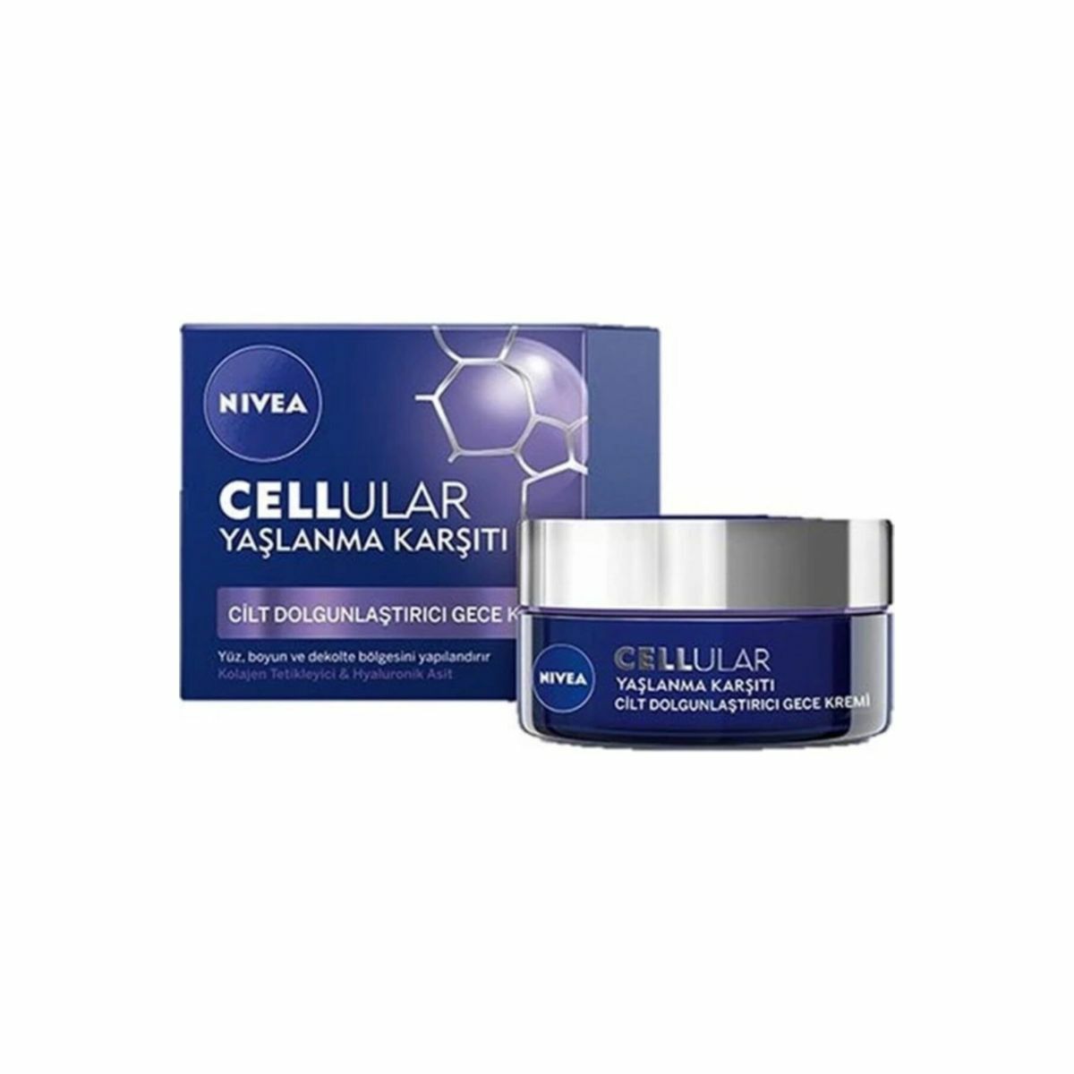 Nivea Cellular Expert Filler Sıkılaştırıcı Yaşlanma Karşıtı Gece Yüz Bakım Kremi 50 ml