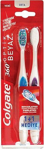 Colgate Optik Beyaz 360 Diş Fırçası Orta 1+1