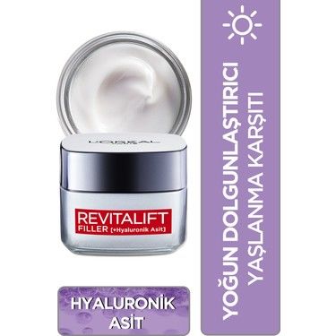 L'Oreal Paris Revitalift Filler Hyaluronik Asit Gündüz Bakım Kremi 50 ml