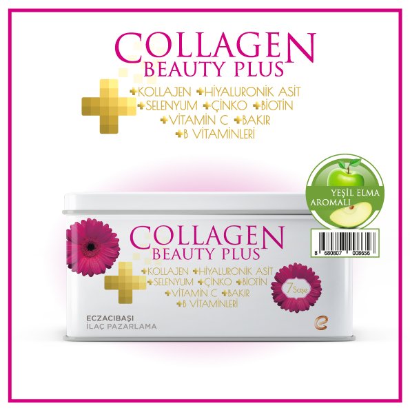 Voonka Collagen Beauty Plus 7 Saşe Yeşil Elma