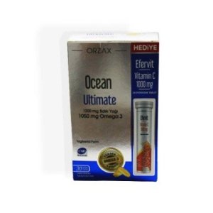 Ocean Ultimate 1200mg Balık Yağı 30 Softjel +Efervit Vitamin C Hediye