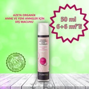 Azetabio Organik Diş Macunu Hamile ve Yeni Anneler İçin 50ml Set (6+6 Mf'li)