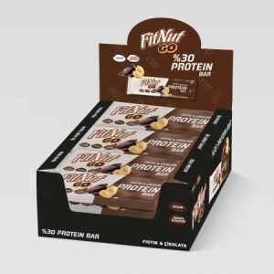 Fitnut Protein Bar Fıstık Çikolata 40 gr - 24 Adet