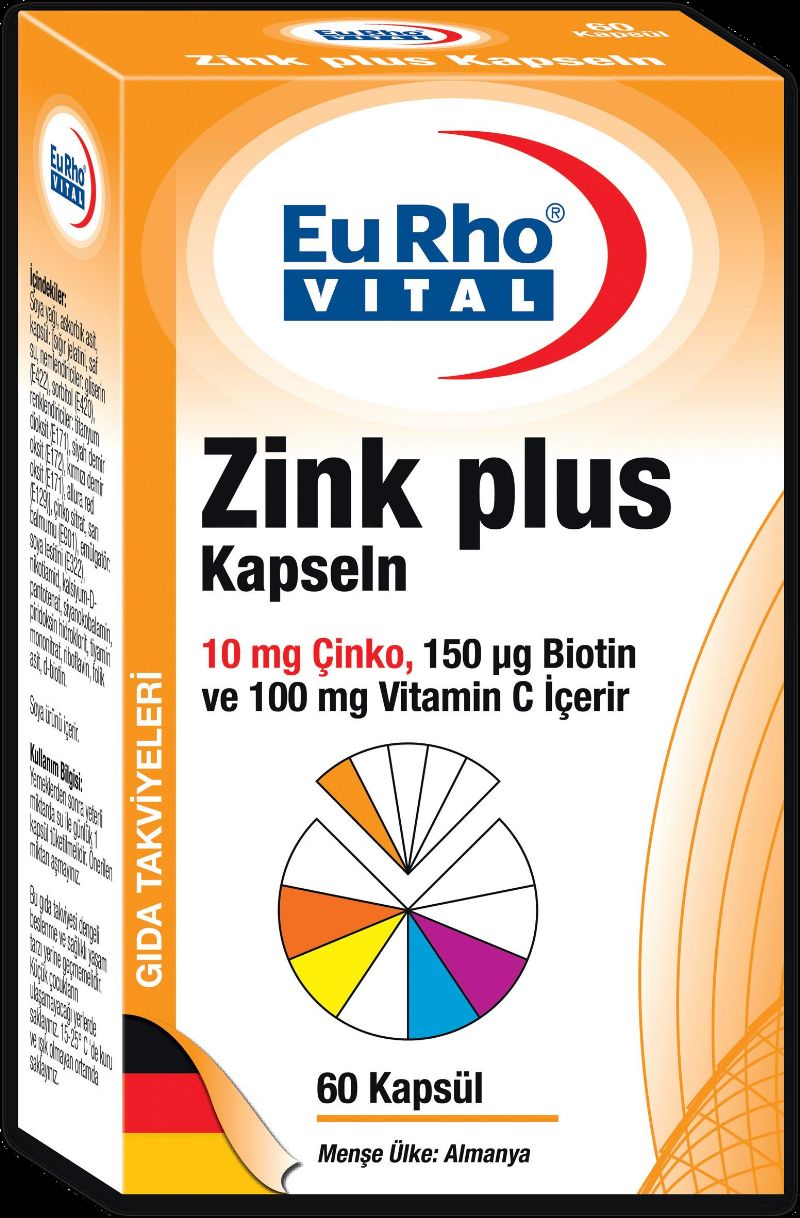 Eurho Vital Zink Plus 60 Kapsül