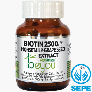 Biotin 2500 mcg Beyou Plus 60 Kapsül 880 mg B7 Vitamin