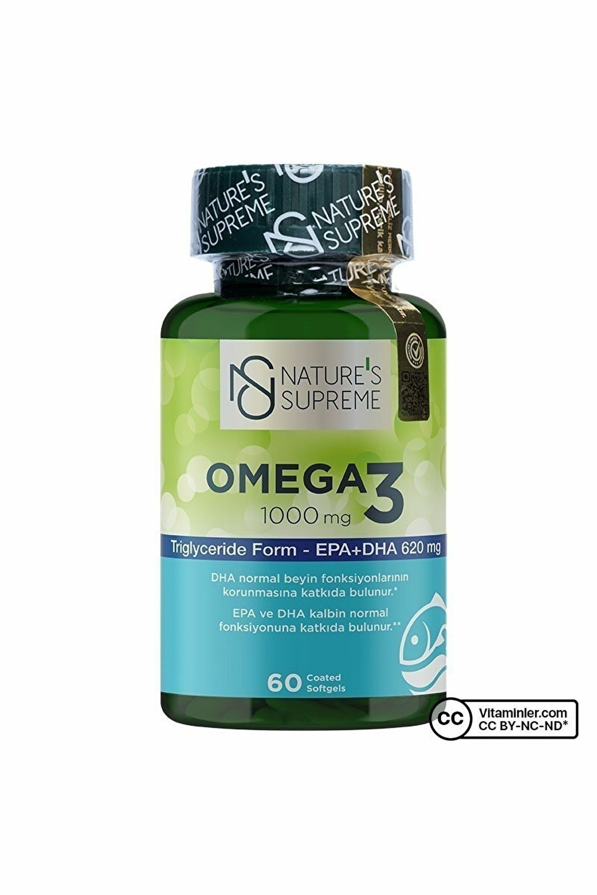 Nature's Supreme Omega 3 1000 mg 60 Kapsül