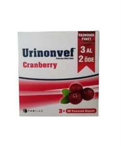 Urinonvef Cranberry 30 Kapsül - 3 Al 2 Öde