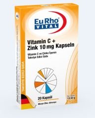 EURHO VITAL VIT C+ZINK KAPSELN 20 KAPSUL