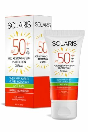 Solaris Tüm Cilt Tipleri İçin Güneş Kremi SPF50+ 50 ml + Yaşlanma Karşıtı Güneş Kremi SPF50+ 50 ml