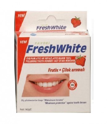 Fresh White Diş Tozu Frutix Çilek Aromalı 50 ML
