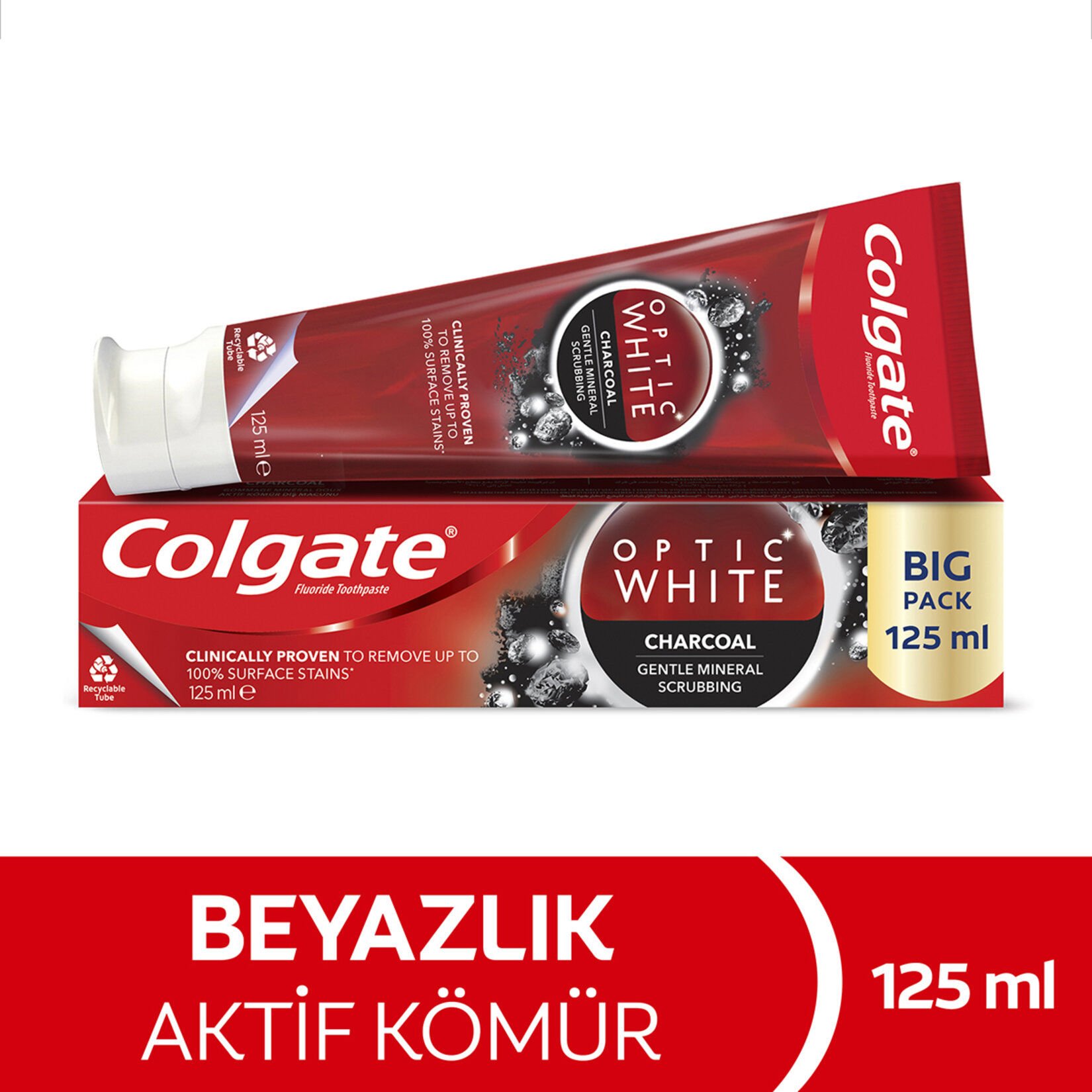 Colgate Optic White Aktif Kömür Beyazlatıcı Diş Macunu 125 ml