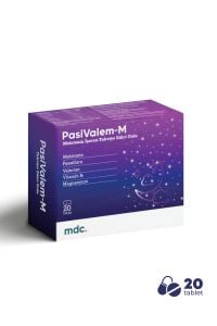 MDC Pasivalem-M Melatonin 2,5 mg Passiflora Valerian Vit B6 Magnesium 20 Tablet - 10 Adet