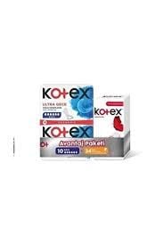 Kotex Ultra Gece Ped 10'lu + Günlük Ped Parfümsüz 34'lü