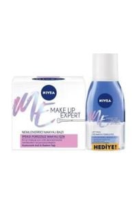 Nivea Me Make Up Expert Nemlendirici Makyaj Bazı 50 ml + Göz Makyaj Temizleme Suyu 125 ml Hediye