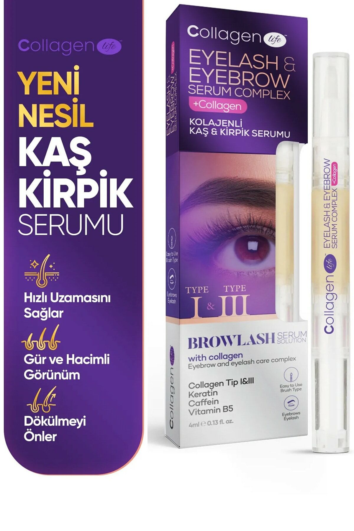 RC Collagen Life Kolajenli Kaş ve Kirpik Serumu 4 ml