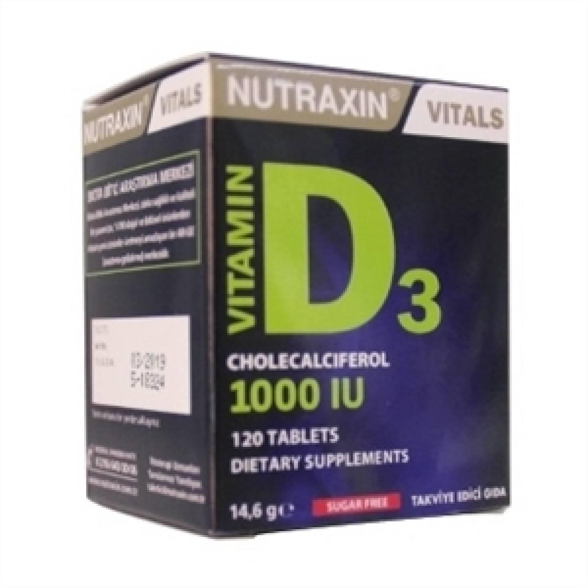Nutraxin Vitamin D3 1000İu 120 Tablet