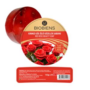 Biobiens Kırmızı Gül Özlü Güzellik Sabunu 135 gr