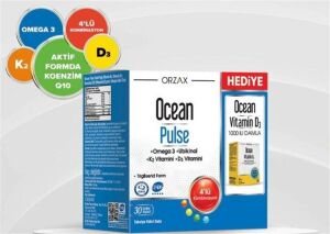 Ocean Pulse 30 Kapsül + Ocean Vitamin D3 1000 IU Damla Hediyeli