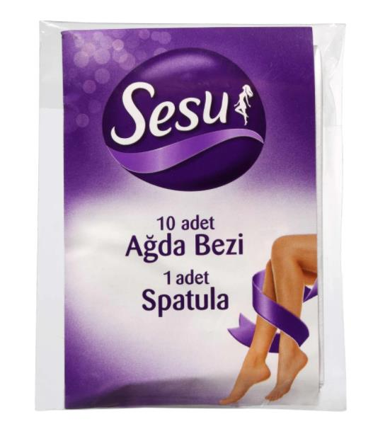 Sesu Ağda Bezi Ağda Bezi 10'lu + Spatula 1 Adet