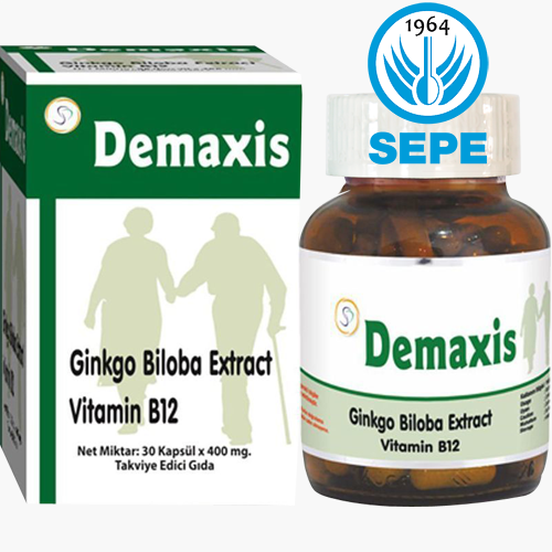 Demaxis Ginkgo Biloba & B12 Vitamin Kapsül 30 x 400 mg Ginko