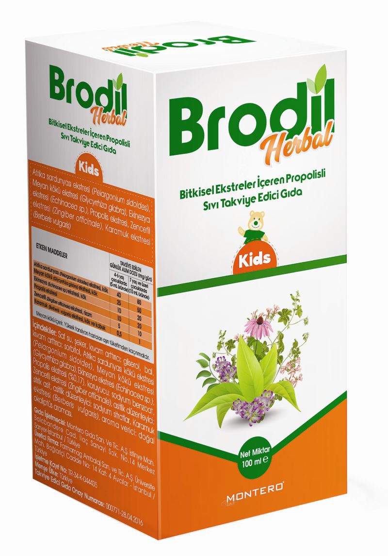 BRODIL HERBAL KIDS SIVI TAKVIYE EDICI GIDA 100 ML