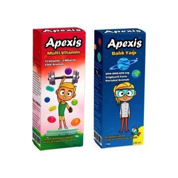 Apexis Multivitamin Şurup 150ml + Balık Yağı 150ml Set