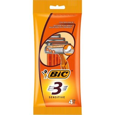 Bic 3 Sensitive Tıraş Bıçağı 3 Bıçak 4'lü Poşet