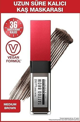 Maybelline New York Tattoo Brow 36H Kaş Jeli - 257 Medium Brown