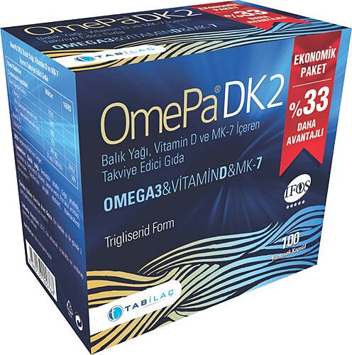 Omepa DK2 Omega 3 & Vitamin D & Menaq7 50 Yumuşak Kapsül - 3 Al 2 Öde