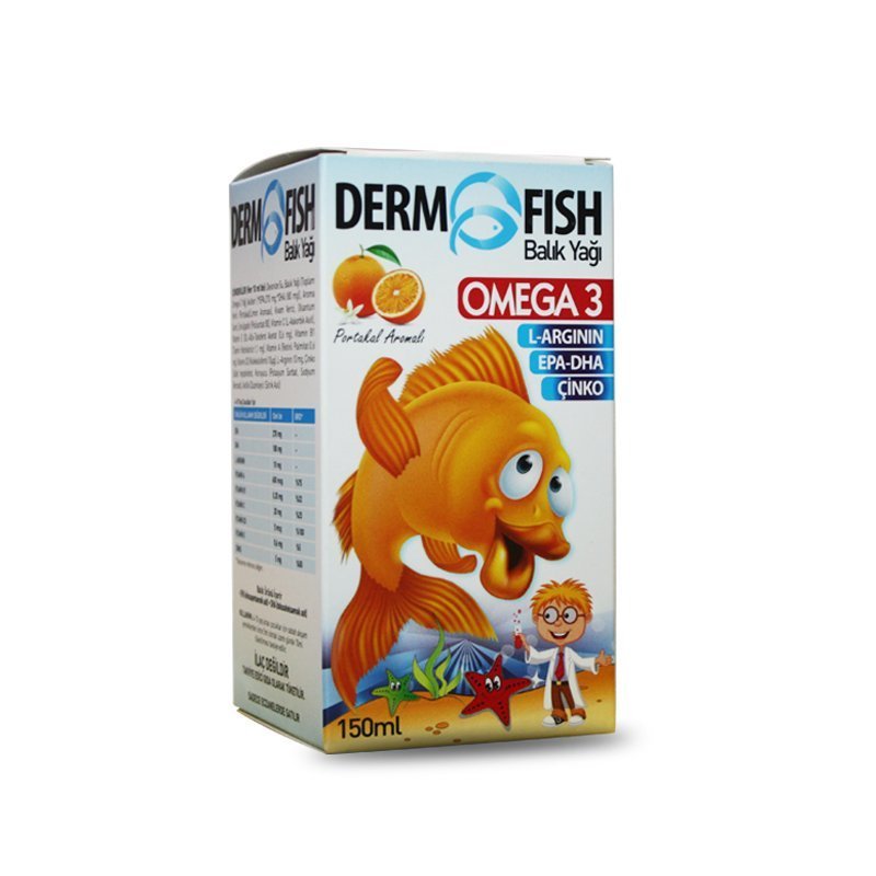 Dermofish Omega 3 Balık Yağı Portakal Aromalı 150ml