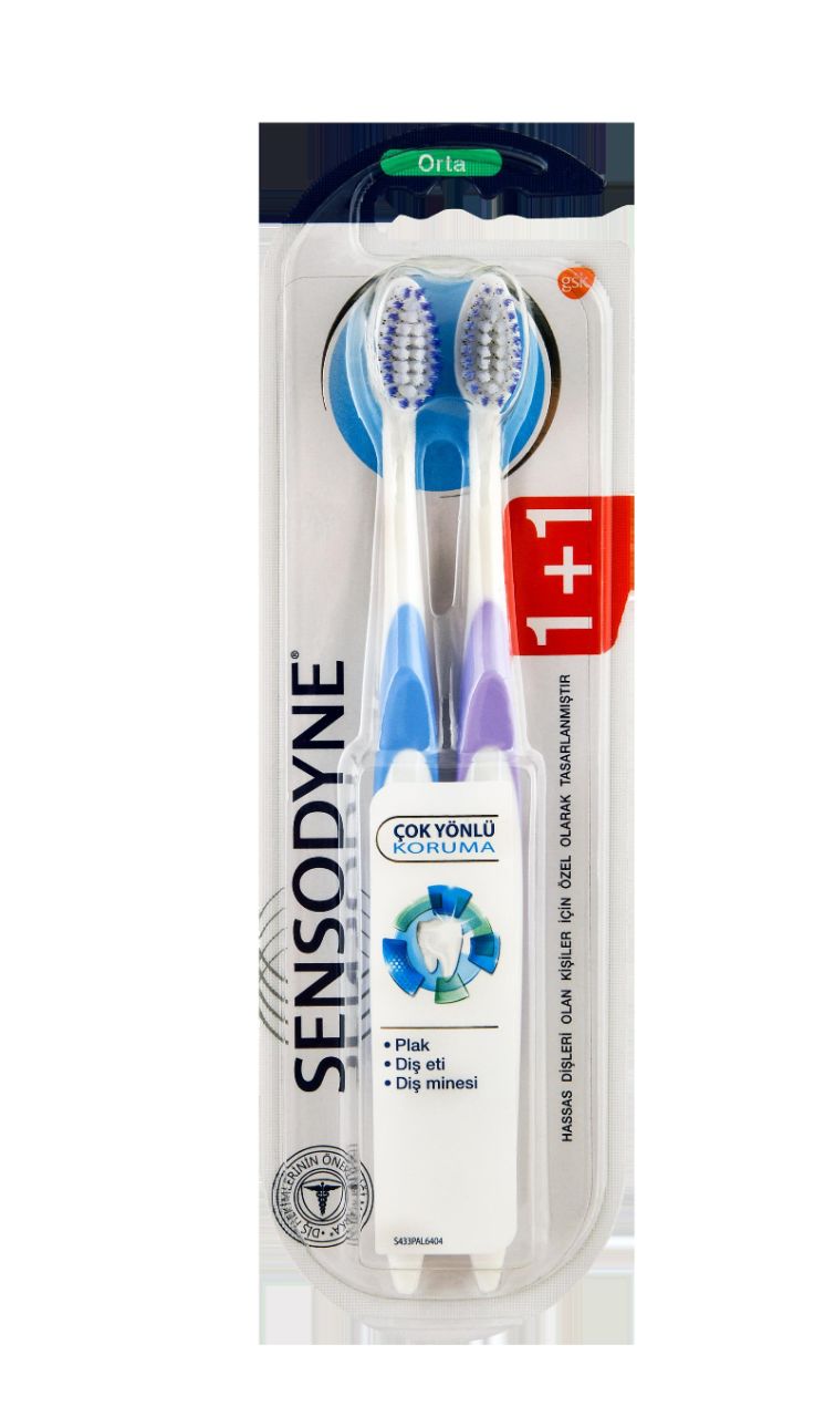 SENSODYNE COK YONLU KORUMA DIS FIRCASI 1+1 ORTA