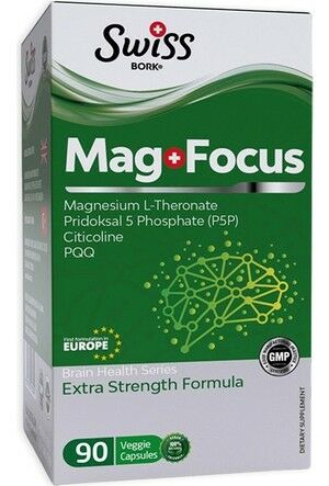 Swiss Bork Magnesium L-Theronat Focus 90 Kapsül