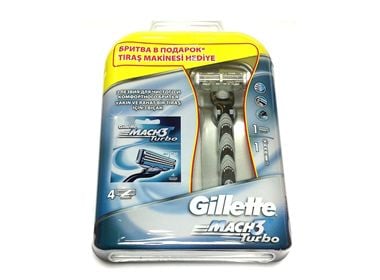 GILLETTE MACH3 TURBO MAKİNA+5 YEDEK