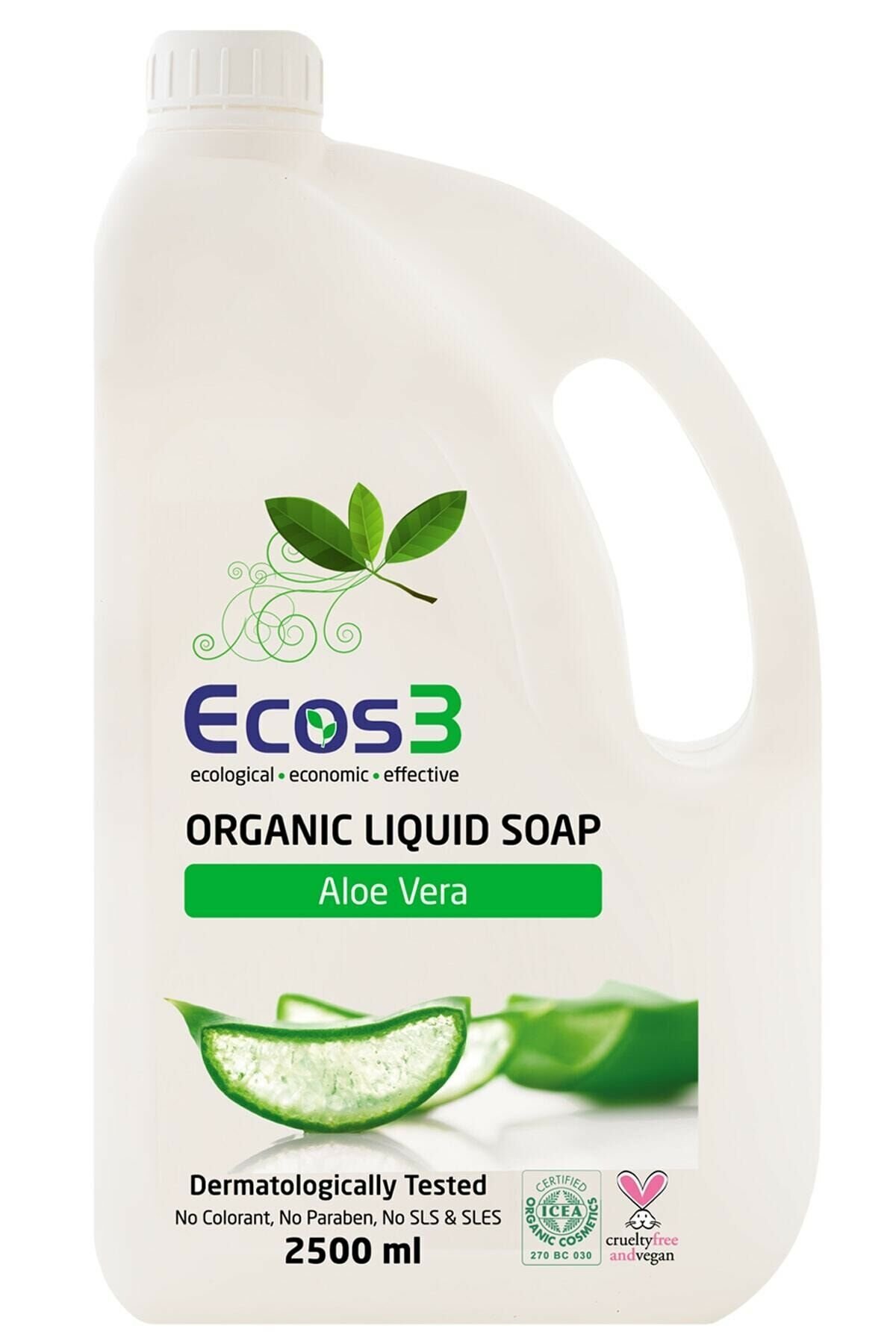 Ecos3 Organik Aloe Vera Sıvı Sabun 2,5 lt