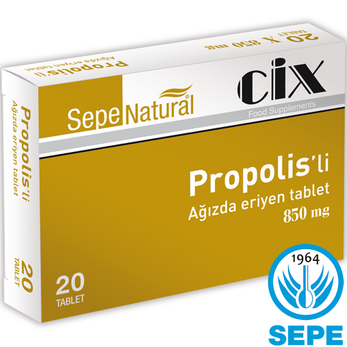 Cix Propolis Extract Tablet 20 x 850mg (Eriyen Tablet Ekstre)