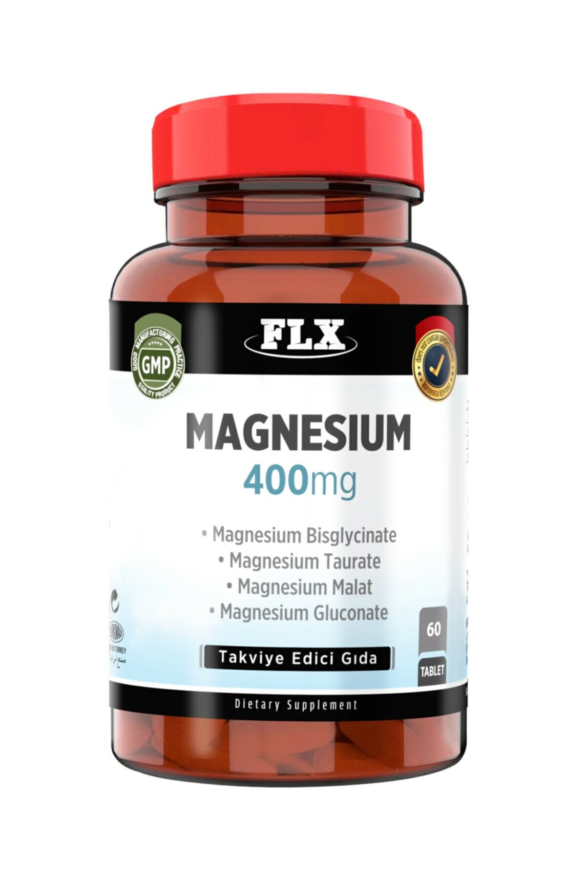 FLX Magnezyum Bisglisinat Malat Taurat Glukonat 60 Tablet