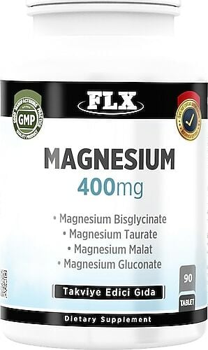 FLX Magnezyum Bisglisinat Malat Taurat Glukonat 90 Tablet