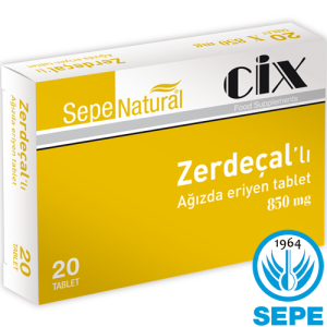 Cix Zerdeçal Tablet 20 x 850 mg (Eriyen Tablet) Kurkumin Curcumin