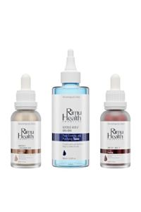 Rimu Health Products Gözenek Sıklaştırmaya Yardımcı ve Leke Karşıtı Canlandırıcı Cilt Bakım Seti - Serum 30 ml 2'li + Tonik 200 ml